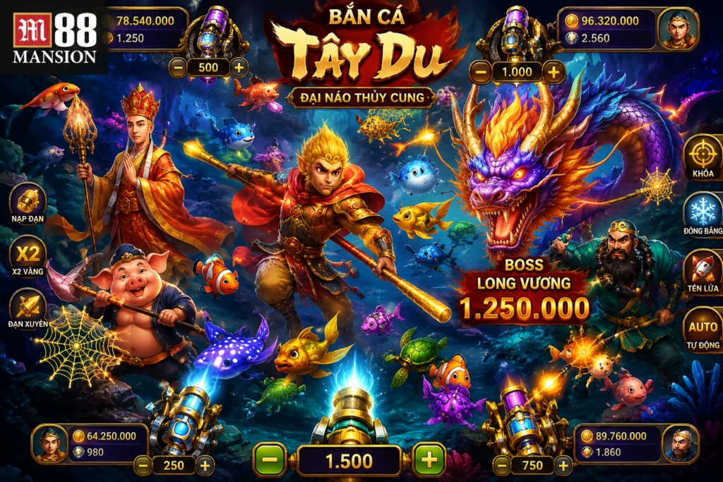 Giao diện Bắn Cá Tây Du trên M88